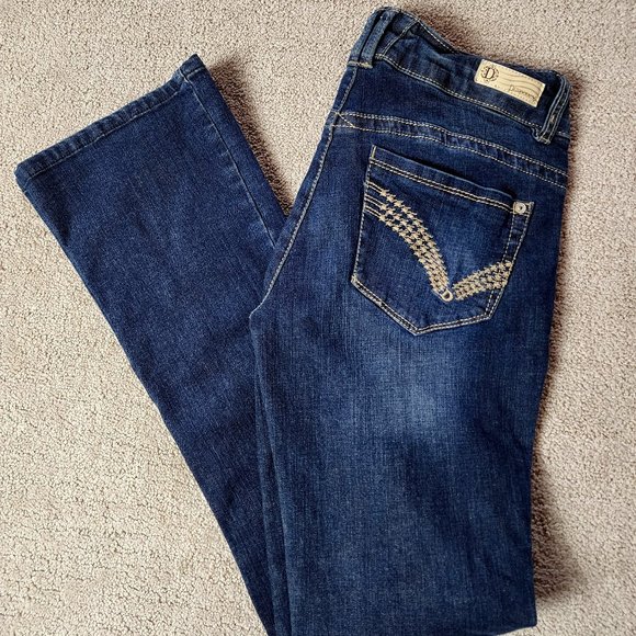 Democracy Denim - Democracy Women's Revolution Boot Jeans Blue Mid Rise Dark Wash Stretch Size 4